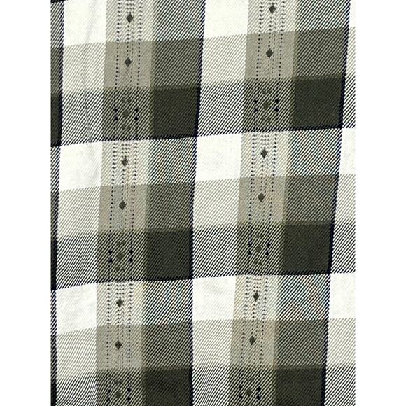 Frye Men's XL Green/White Buffalo Check Button-Up Shirt - Picture 7 of 7